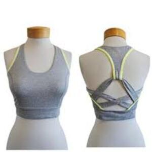 Free People Movement Intimates Grey Sports Bra Medium Strappy Back